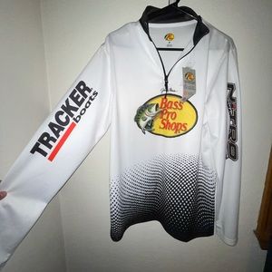 White Bass Pro Shops Fishing Jersey